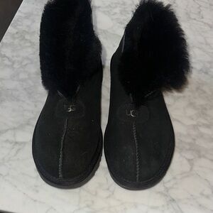 UGG Women's Black Fur-Lined Boots